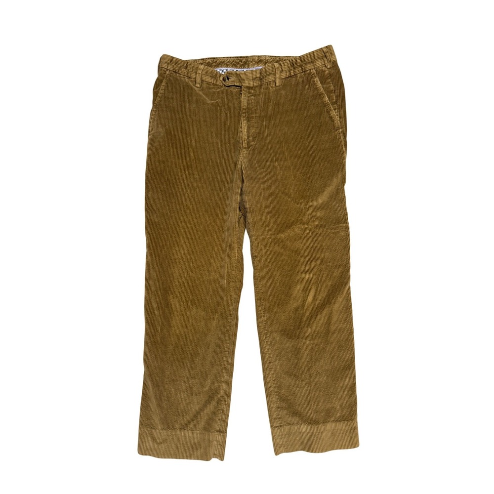 Berle Mens Tan Corduroy Pants Duca Visconti di Modrone Italian Fabric Size 36x28
